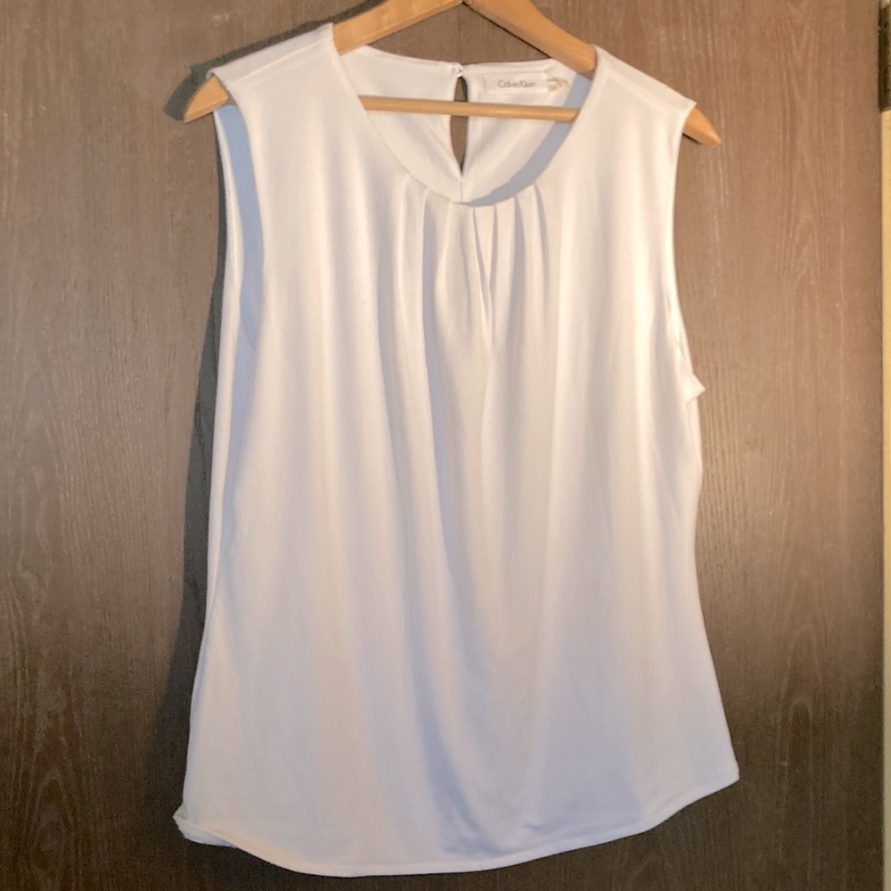 Calvin Klein tank top blouse white size 14